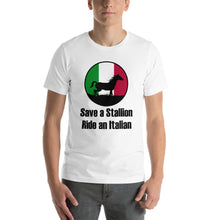 Load image into Gallery viewer, Save A Stallion Ride An Italian Short-Sleeve Unisex T-Shirt