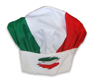 White Italian Flag Chefs Hat - Guidogear