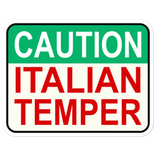 Load image into Gallery viewer, Caution Italian Temper Bubble-free stickers - Guidogear