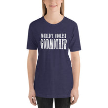 Load image into Gallery viewer, World's Coolest Godmother Short-Sleeve Unisex T-Shirt - Guidogear