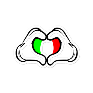 Italian Heart Hands Bubble-free stickers - Guidogear