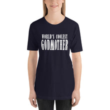 Load image into Gallery viewer, World's Coolest Godmother Short-Sleeve Unisex T-Shirt - Guidogear