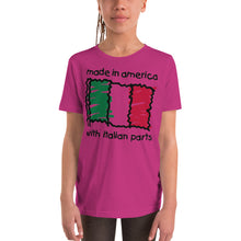 Load image into Gallery viewer, Made In America With Italian Parts Youth Short Sleeve T-Shirt - Guidogear
