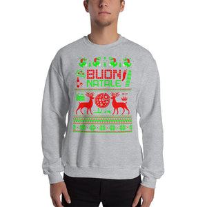 Italian Ugly Christmas Sweater Design Unisex Sweatshirt - Guidogear