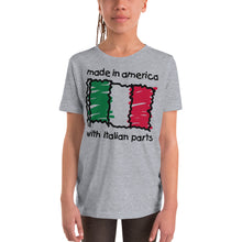 Load image into Gallery viewer, Made In America With Italian Parts Youth Short Sleeve T-Shirt - Guidogear
