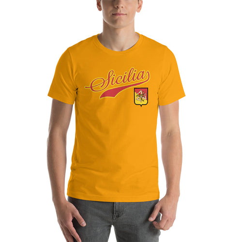 Sicilia Tail With Shield Short-Sleeve Unisex T-Shirt - Guidogear