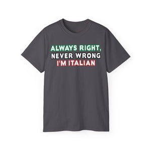 Always Right Never Wrong T-Shirt