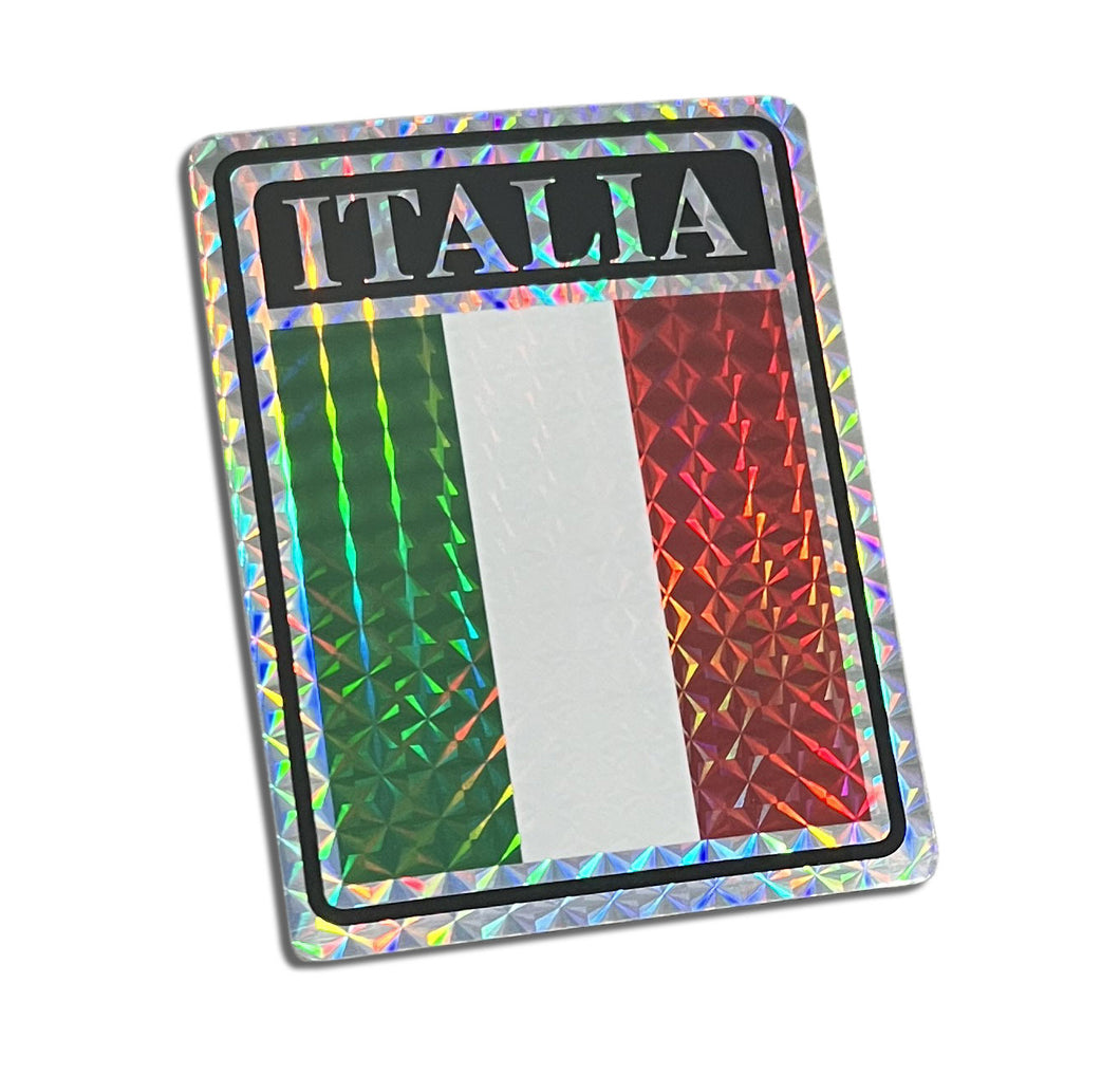 Reflective Italia Flag  Decal