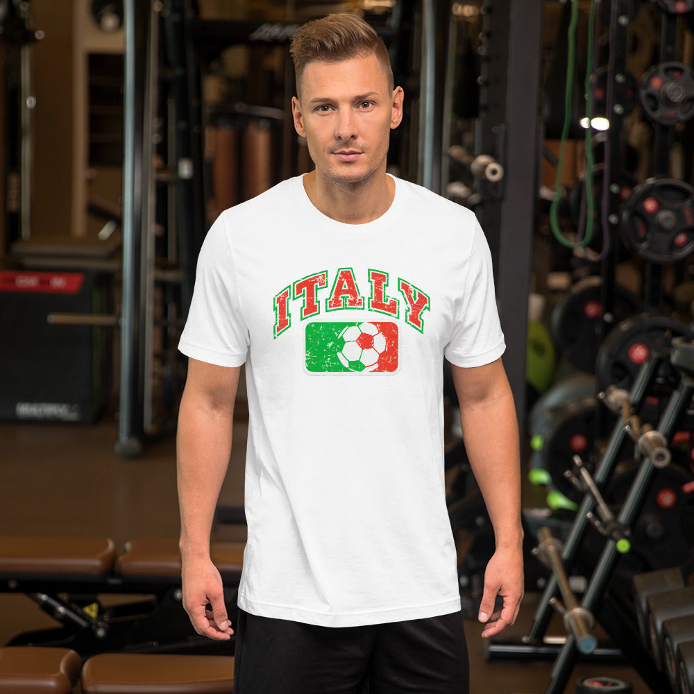 Vintage Italy Soccer Short-Sleeve Unisex T-Shirt