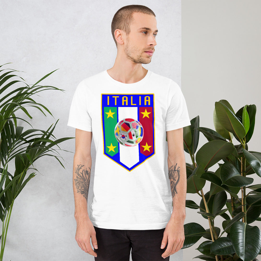 Italia Soccer Shield Short-Sleeve Unisex T-Shirt
