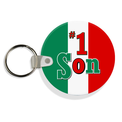 #1 Son Italian Flag Keychains - Guidogear