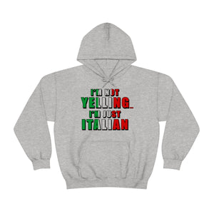 I'm Not Yelling, I'm Just Italian Unisex Heavy Blend™ Hooded Sweatshirt - Guidogear