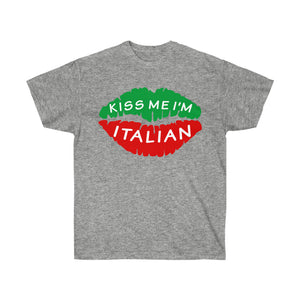 Kiss Me I'm Italian Big Lips T-Shirt - Guidogear