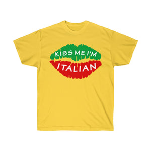 Kiss Me I'm Italian Big Lips T-Shirt - Guidogear