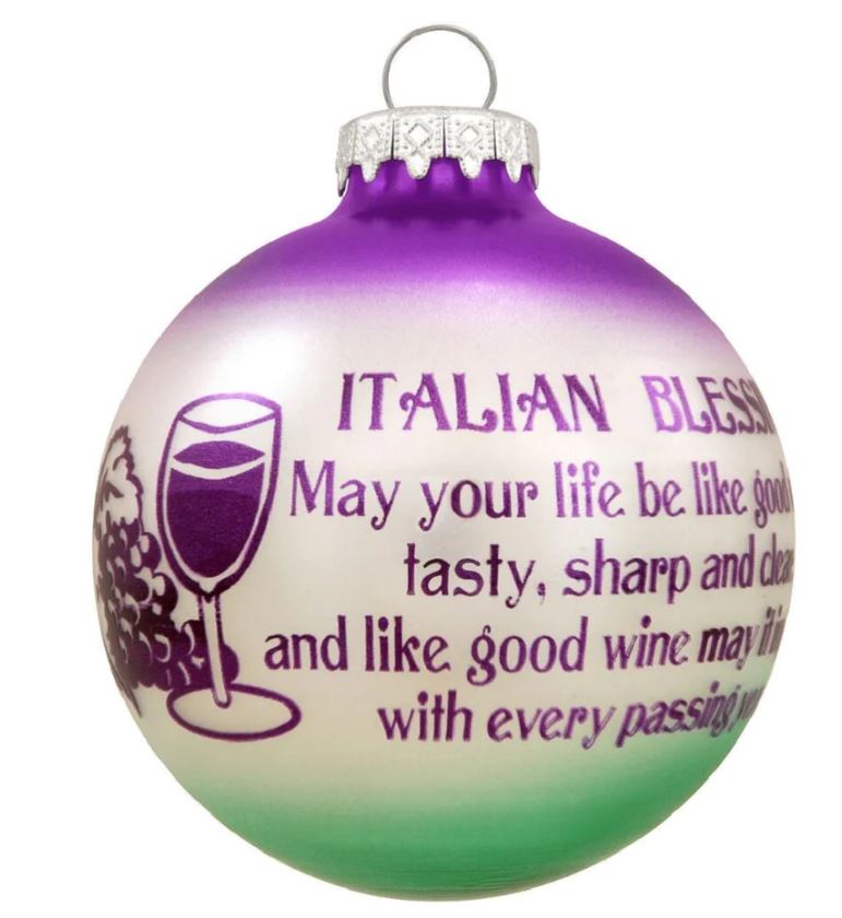 Italian Wine Blessing Ornament - Guidogear