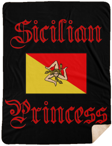 Sicilian Princess Black Blanket Sherpa Blanket - 60x80 - Guidogear