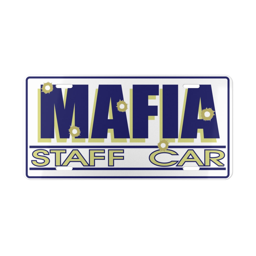 Mafia Staff Car Vanity Plate - Guidogear