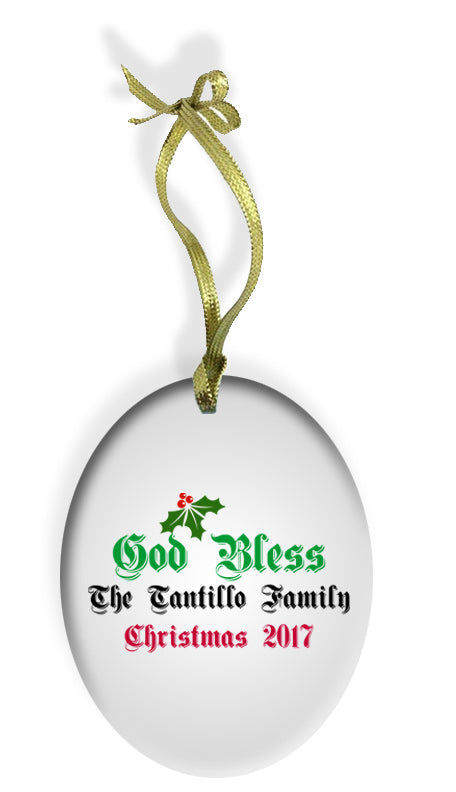 God Bless Our Italian Home Holiday Color Glass Christmas Ornament - Guidogear