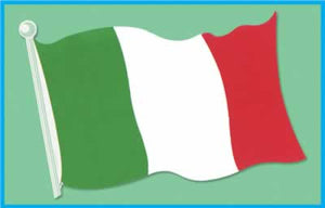 Italian Flag Cutout 18" - Guidogear