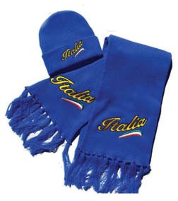 italian ski gear Italia Scarf & Ski Cap