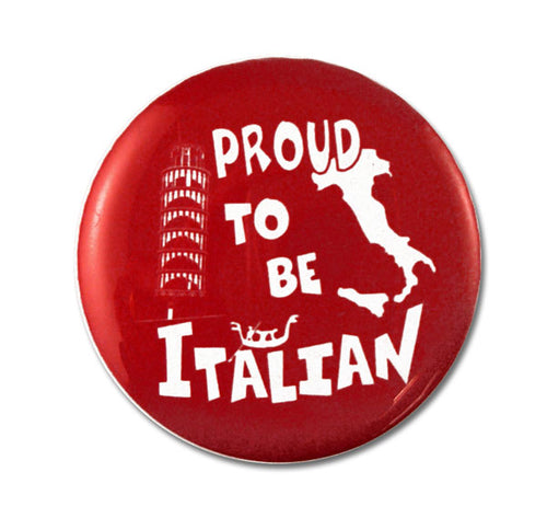 Proud To Be Italian Button - Guidogear
