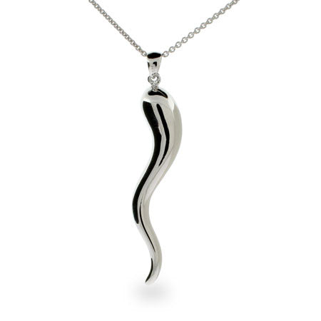 italian gear Silver Italian Horn Charm Silver One size