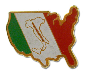 USA Italy Flag & Boot Pin - Guidogear