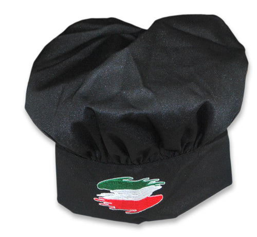 Black Italian Flag Chef Hat - Guidogear