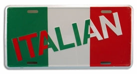 Italian Flag With Italian License Plate - Guidogear