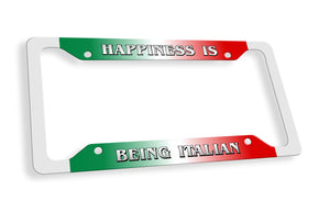 Happiness Is Being Italian License Plate Frame - Guidogear