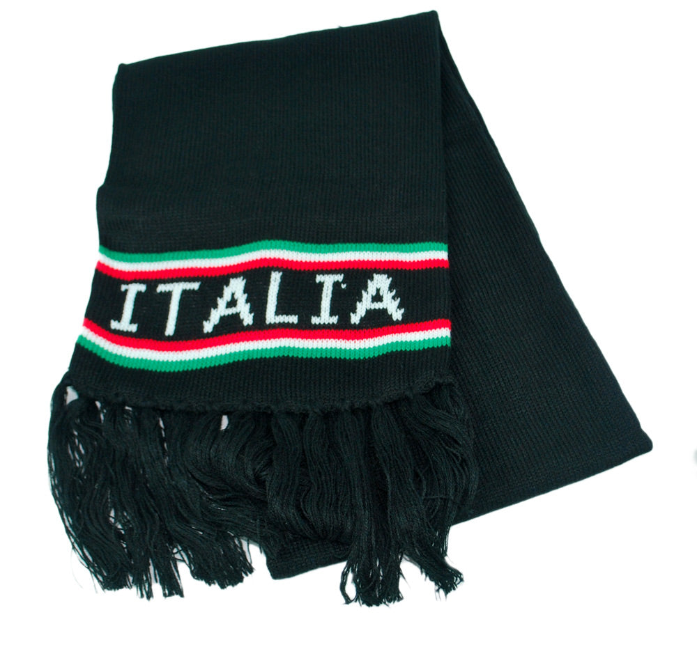 Italia Black Knit Scarf - Guidogear