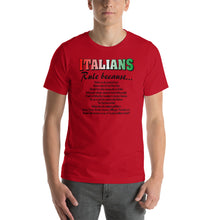 Load image into Gallery viewer, Italians Rule Because Short-Sleeve Unisex T-Shirt - Guidogear
