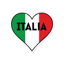 Load image into Gallery viewer, Italia Heart &amp; Flag Decal Bubble-free stickers - Guidogear
