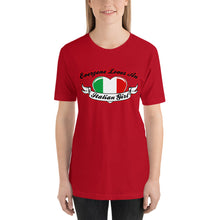 Load image into Gallery viewer, Everyone Loves An Italian Girl - Wings Short-Sleeve Unisex T-Shirt - Guidogear
