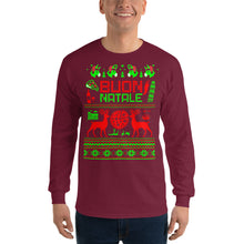 Load image into Gallery viewer, Italian Ugly Christmas Sweater Design Long Sleeve Shirt - Guidogear
