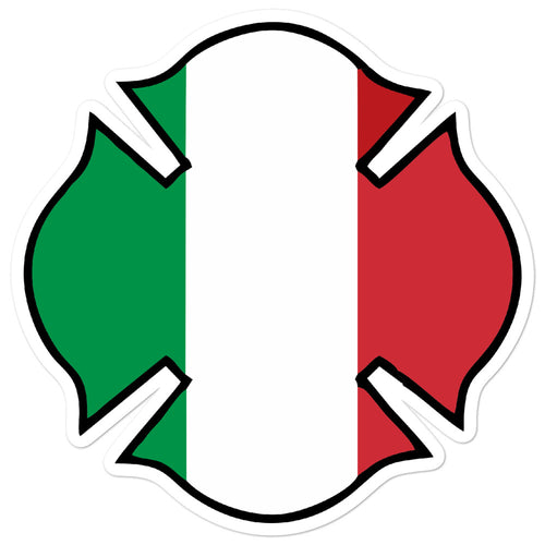 Italian Firefighters Flag Bubble-free stickers - Guidogear