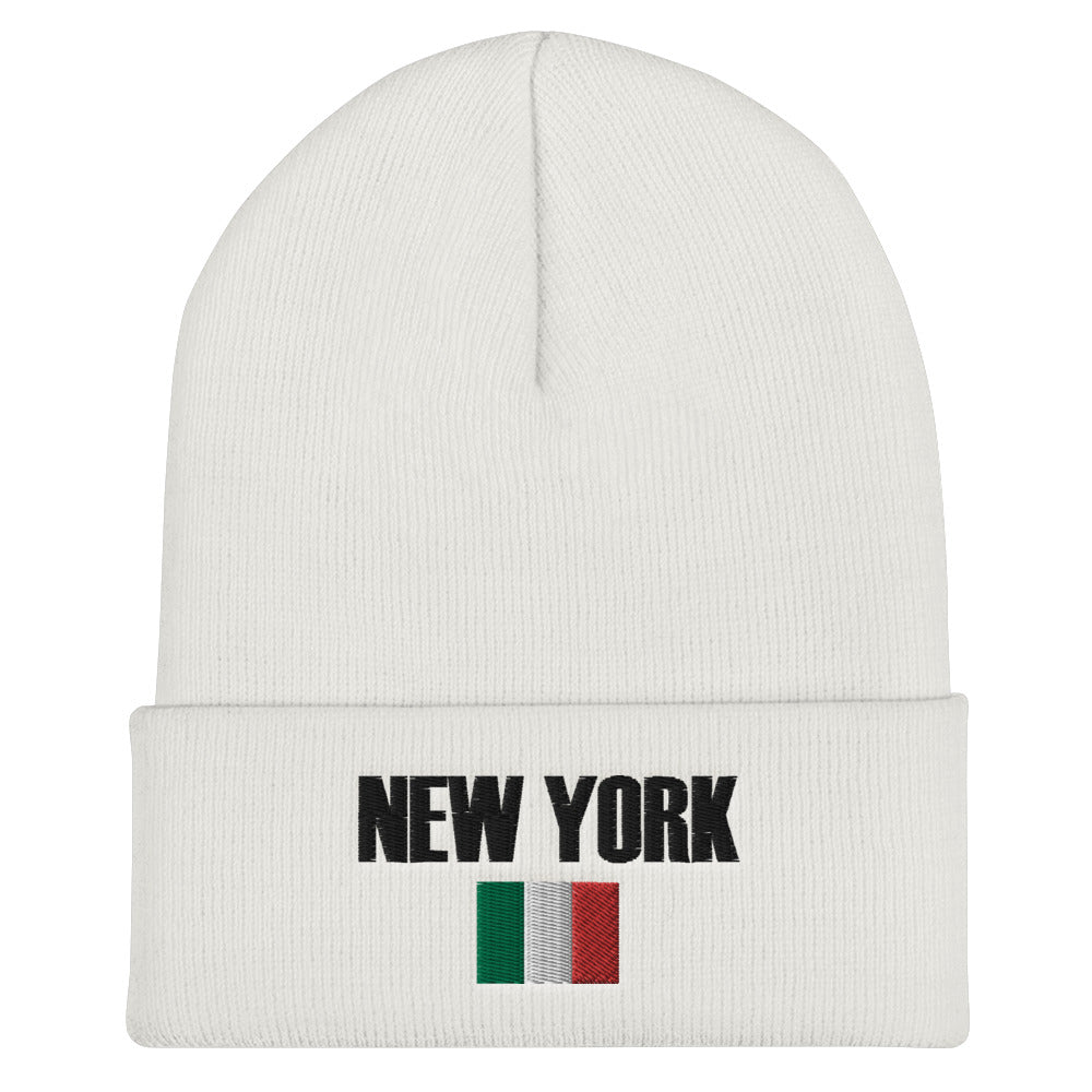 New York Italian Flag Cuffed Beanie - Guidogear