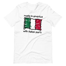 Load image into Gallery viewer, Made In America With Italian Parts Short-Sleeve Unisex T-Shirt - Guidogear
