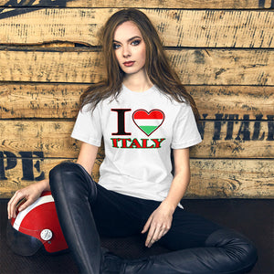 I Love Italy Short-Sleeve Unisex T-Shirt - Guidogear