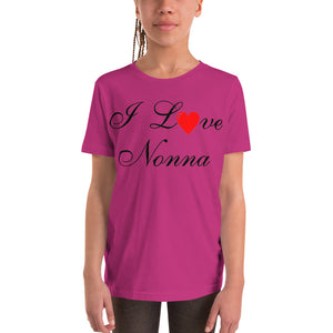 I Love Nonna Youth Short Sleeve T-Shirt - Guidogear