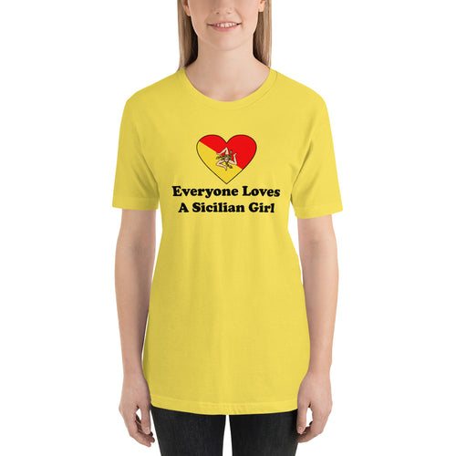 Everyone Loves A Sicilian Girl Short-Sleeve Unisex T-Shirt - Guidogear