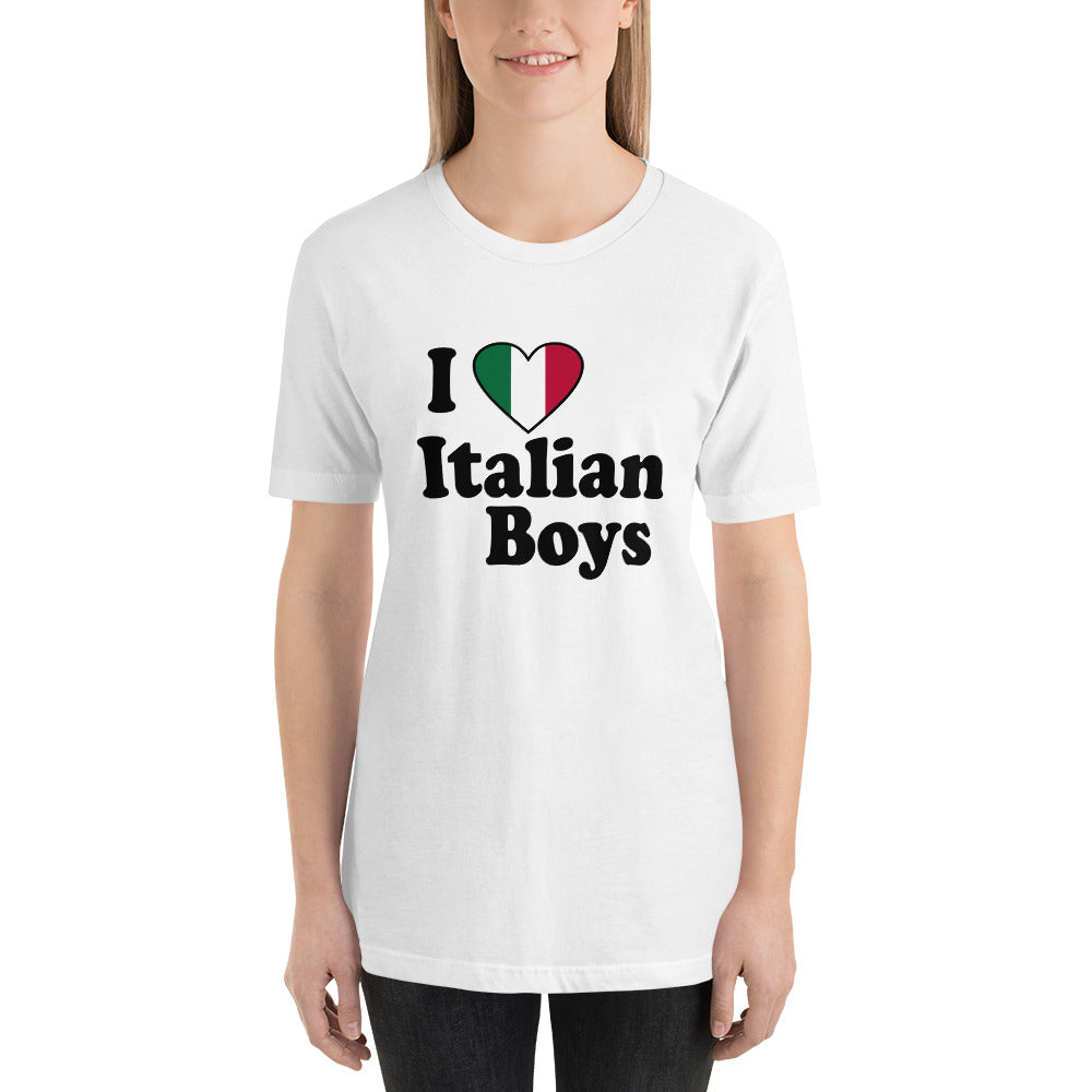 I Love Italian Boys Short-Sleeve Unisex T-Shirt - Guidogear
