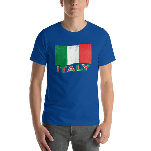 Vintage Italy Flag Short-Sleeve Unisex T-Shirt - Guidogear