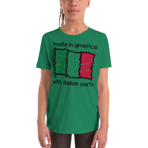 Made In America With Italian Parts Youth Short Sleeve T-Shirt - Guidogear