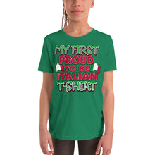 Load image into Gallery viewer, My First Proud To Be Italian Youth Short Sleeve T-Shirt - Guidogear
