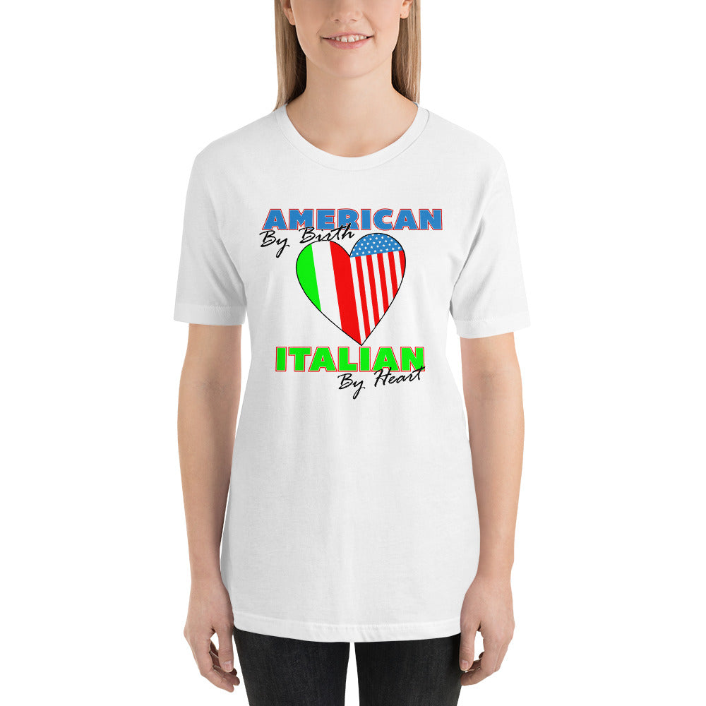 American By Birth Italian By Heart Short-Sleeve Unisex T-Shirt - Guidogear