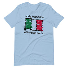 Load image into Gallery viewer, Made In America With Italian Parts Short-Sleeve Unisex T-Shirt - Guidogear
