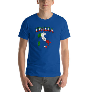 Italia Boot Map Short-Sleeve Unisex T-Shirt - Guidogear