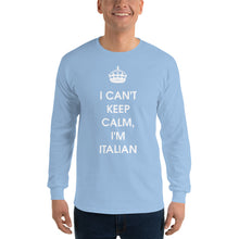 Load image into Gallery viewer, I Can&#39;t Keep Calm, I&#39;m Italian Unisex Long Sleeve Shirt - Guidogear
