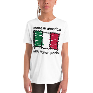 Made In America With Italian Parts Youth Short Sleeve T-Shirt - Guidogear